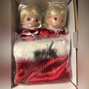2005 Precious Moments Twice as Much Fun Christmas Stocking Dolls NWT